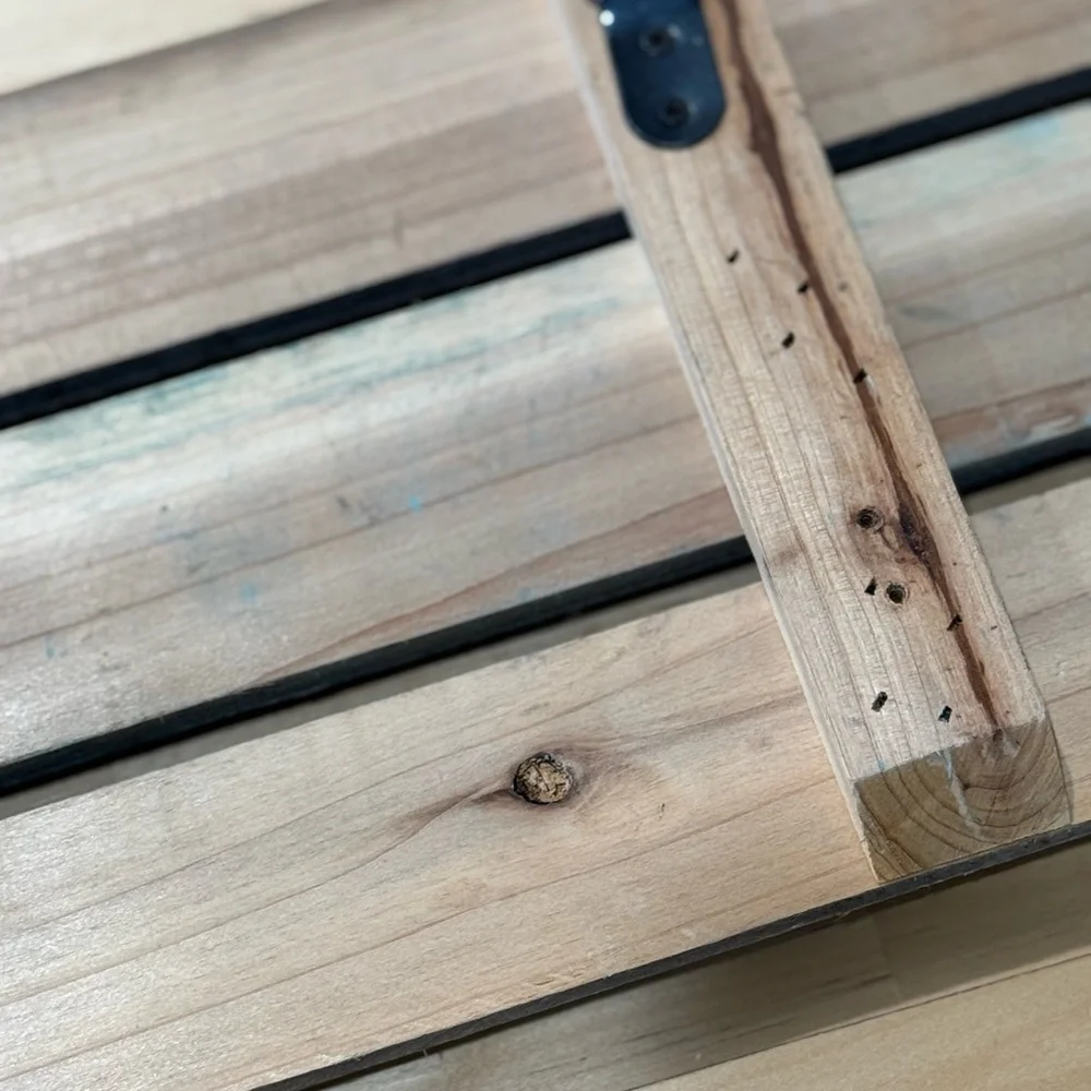 LOVE Sign in Distressed Wood Style with a Dark Aqua Detail. Blue Paint- 28x6.5”